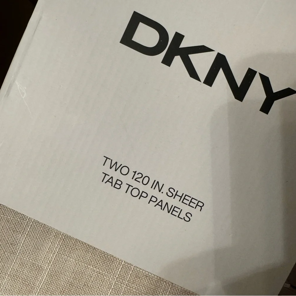 DKNY 1-50”x 120” Classic Linen Sheer Tap Top Panels